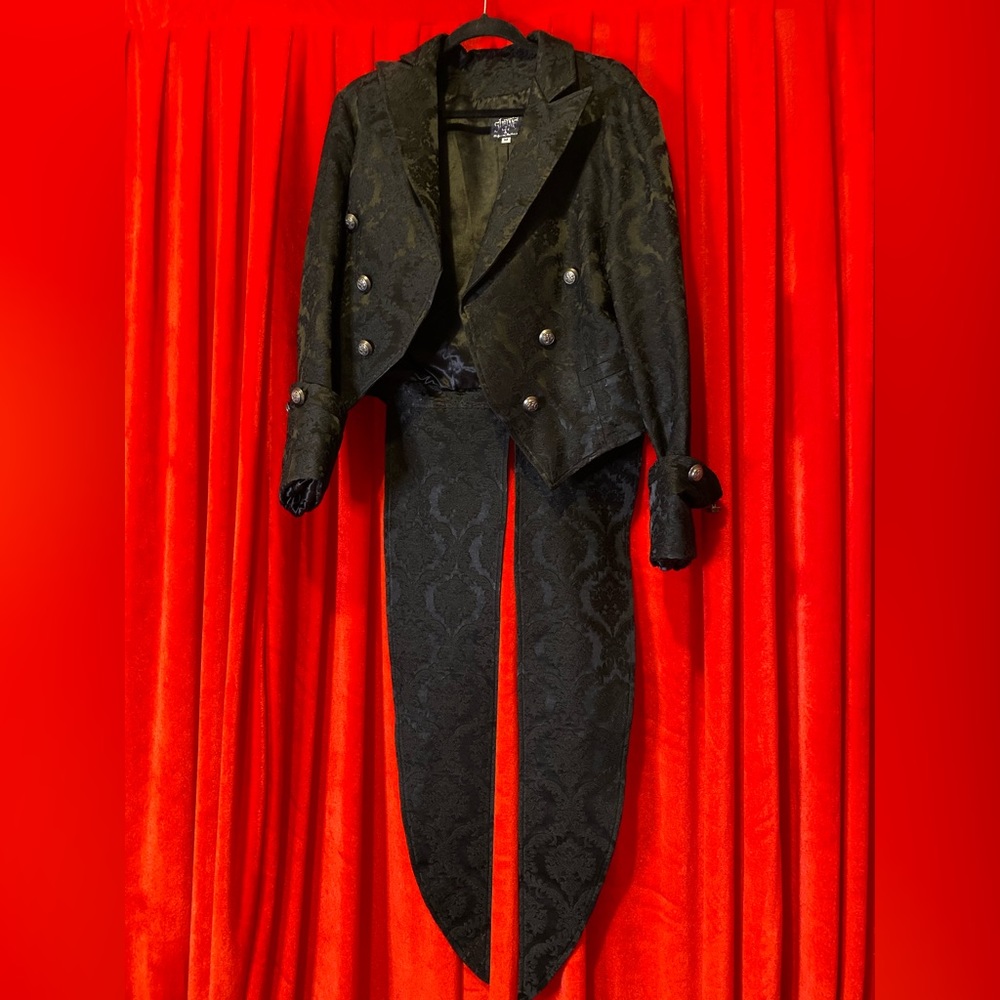 Custom Shrine of Hollywood steampunk jacket with tails.